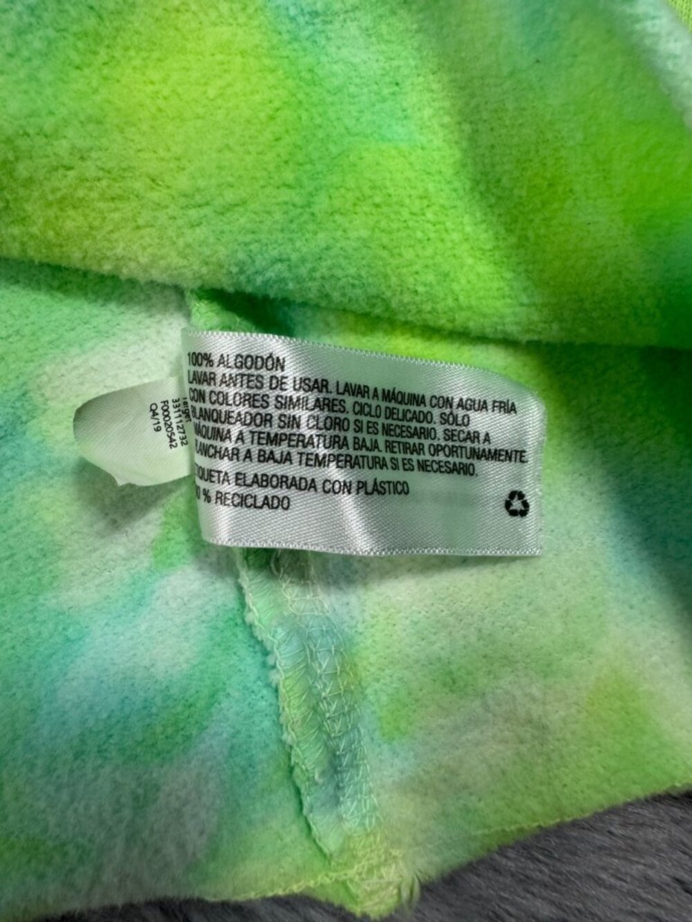 Wild Fable Sweatshirt Women's M Green Tie-Dye Cotton Lined Cropped Oversized - Picture 12 of 13